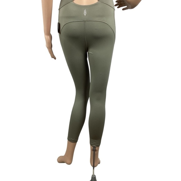 Free People FP Movement Back It Up Onesie Sage Beige Cutout Activewear Size XS - Picture 7 of 9